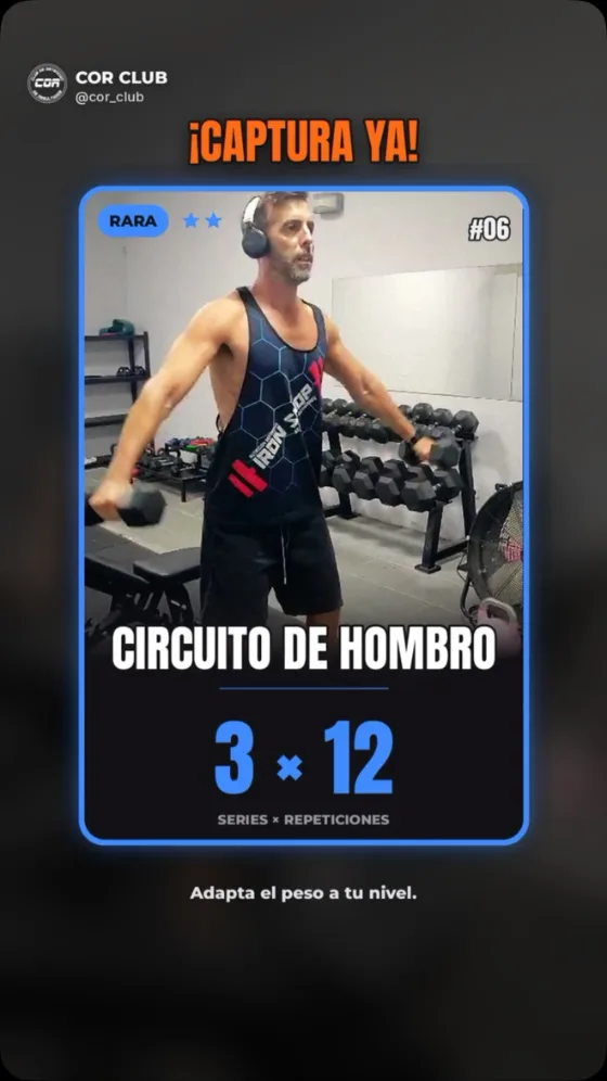 Publicación de Instagram de COR Club: Haz captura y entrena lo que te salga